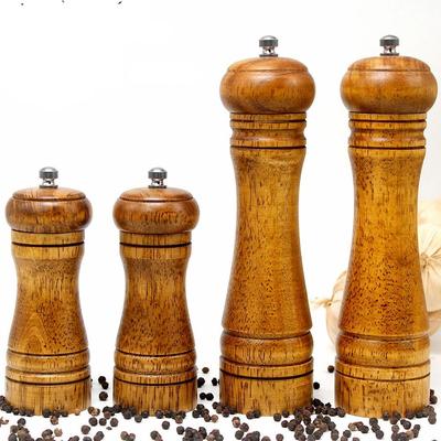 Klassisches Eichenholz-Pfeffer-Gewürzmühlen-Set, Handgewürz-Keramik-Schleifkern, Grillwerkzeuge