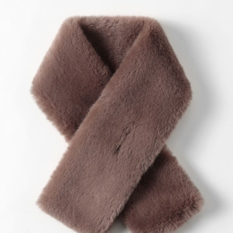 LALA Winter Fur Scarf - Cocoa