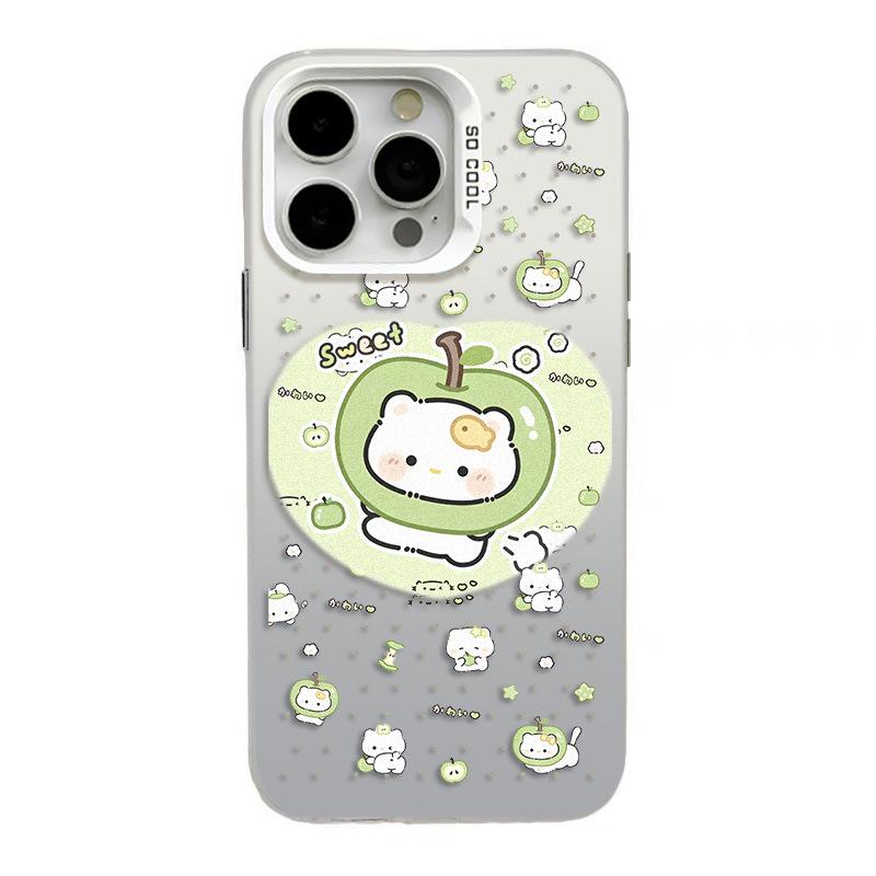 Silver Cartoon Phone Case for iPhone 13/14/15ProMax/16Pro/17