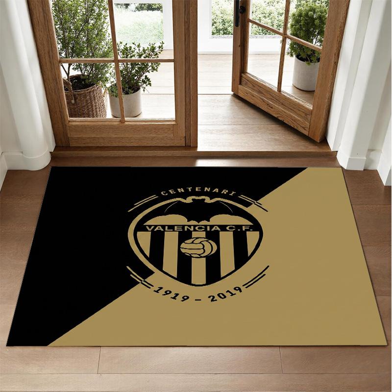Valencia FC Design Kristall-Samt Teppich Weiche Dekorative Matte für Schlafzimmer Eingang