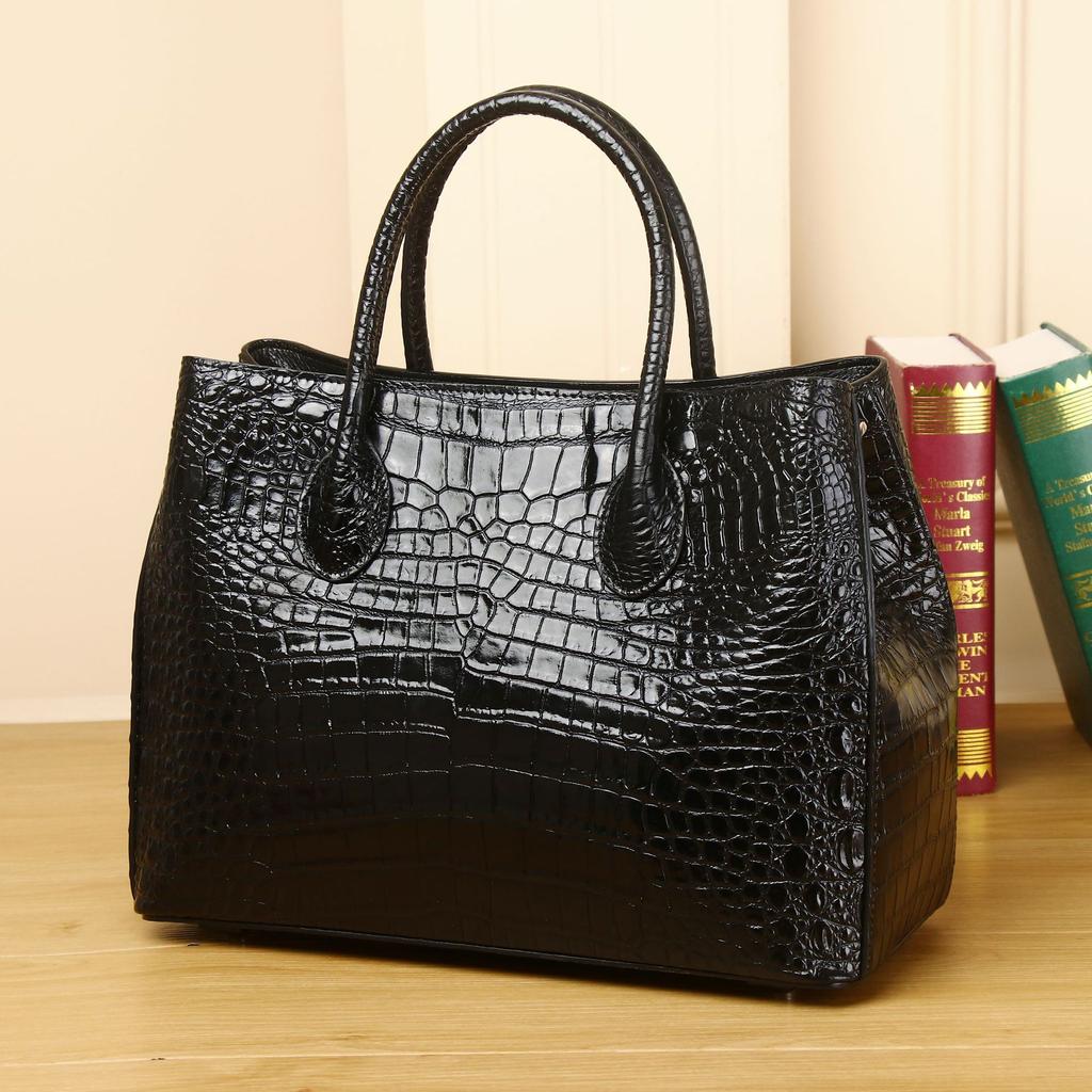 Nova Moda Bolsas de Mão Femininas de Jacaré Designer Europeu Couro Genuíno de Vaca Bolsas de Ombro Marca Feminina Menina Luxo Bolsa Transversal