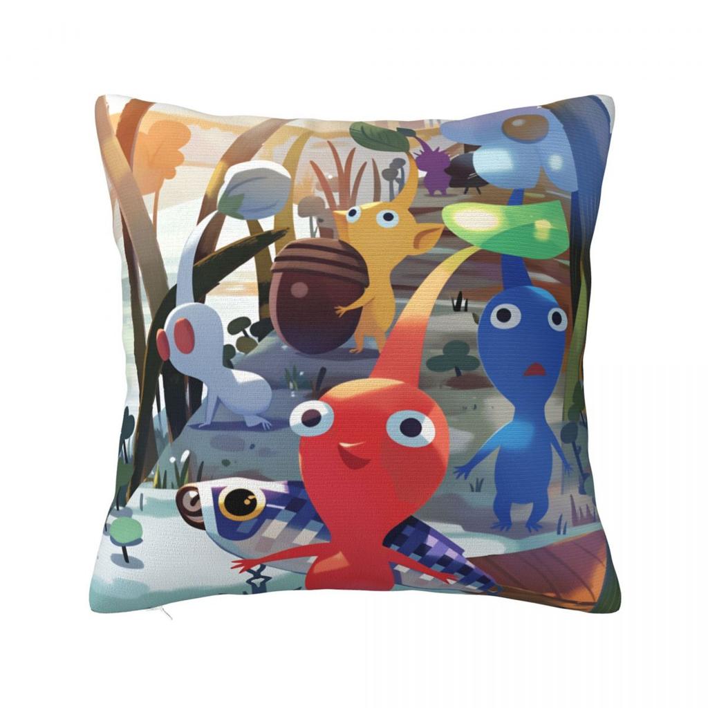 All Pikmin Pillow Case Cushion Cover Square Pattern Pillow Cover Kawaii Pillowcases For Sofa Home Decoration