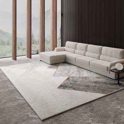 Nordic Light Luxury Area Rug – Large Living Room Carpet | For Under Sofa & Coffee Table, Bedroom & Lounge Decor