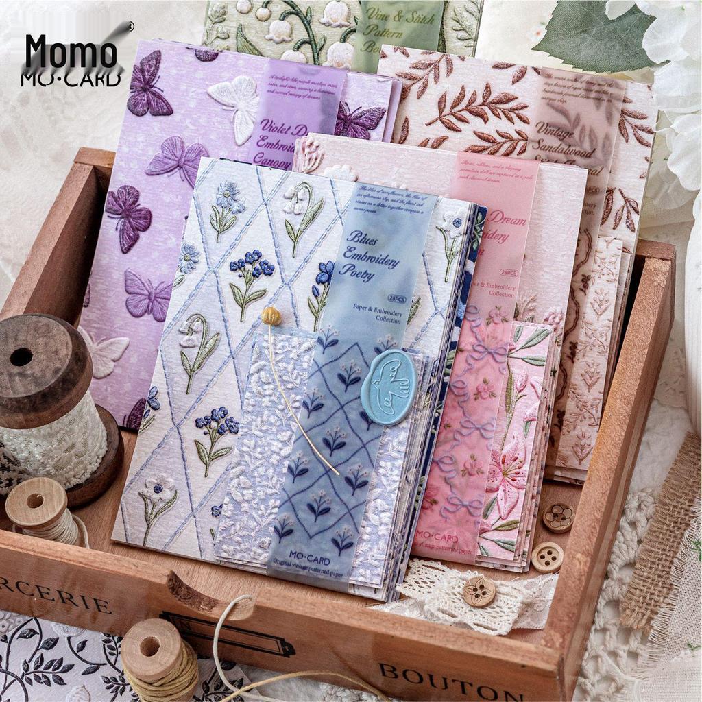 Mò Mò Embossed Paper: Retro Diary & DIY Scenery Decoration Series