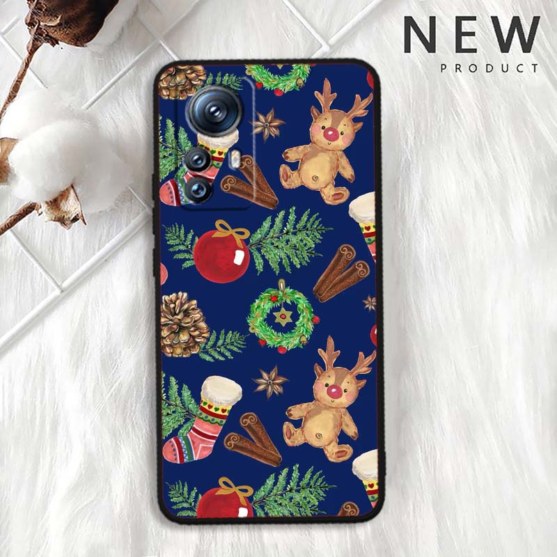 

Christmas cartoon pattern For Xiaomi Mi 15 14 13 13T 12 12T 12S 11 11i 11T Pro Ultra Lite 5G Black Soft Phone Case Xiaomi Mi 11