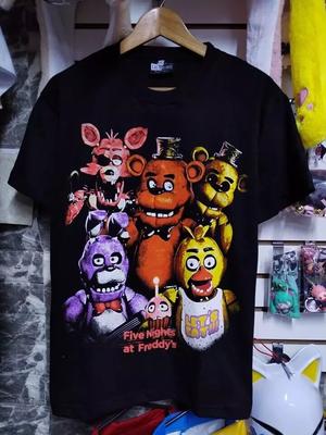 T-shirt unisexe noir de base Five Nights at Freddy's pour hommes et femmes