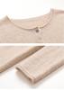 Women's Long-Sleeve Cashmere Cardigan - Round Neck, Cuffed, Single-Breasted, Loose Fit, Slimming Sweater for 2024 Autumn/Winter