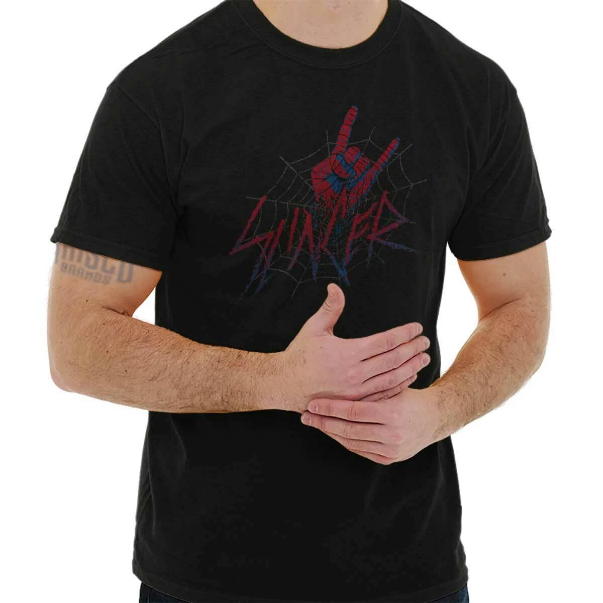 Web Slinger Amazing Spider Comic Book Hero Womens or Mens Crewneck T Shirt Tee M
