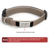 Personalized Dog Collar with Removable Engraved Tag Nylon Reflective Strap Solid Metal D-Ring Color Adjustable Buckle Pet collar