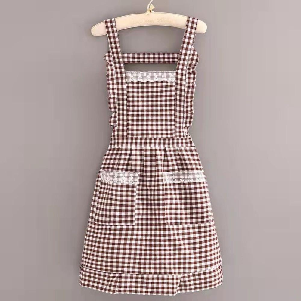 

Новый хлопковый кухонный фартук Дышащий фартук шеф-повара в корейском стиле Износостойкие кулинарные нагрудники для женщин и девушек