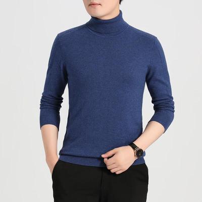 JINJU Men's 100% Lambswool Half-Turtleneck Pullover Sweater