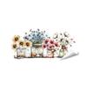 Spring Summer Flowers Window Clings Double Sided Tulip/Rose/Wildflowers in Vase Decals Anti-Collision Glass Door Stickers