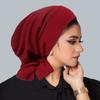 Women's Polyester Knit Beanie with Wave Pattern and Long Tail - Elastic Fit, No Feathers, Chemotherapy Headscarf Hat