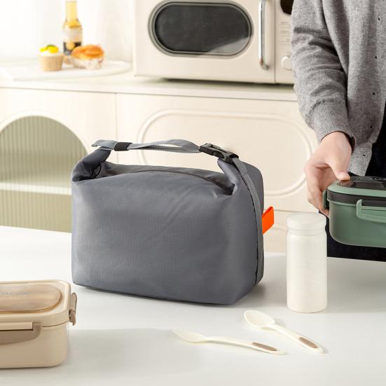 Lunch Box Bag Zipper Closure Large Capacity Waterproof Easy To Clean Lightweight Portable Bento Bag Insulation Pouch