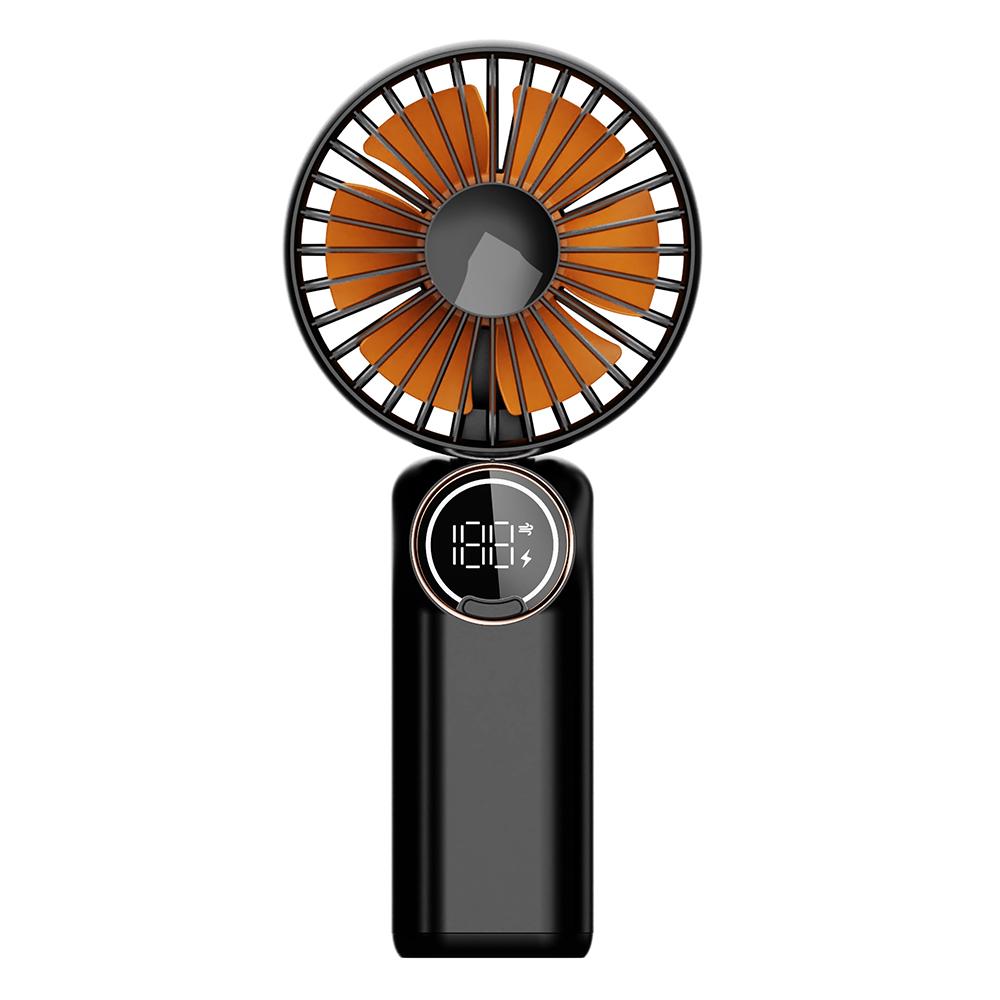 

z3 6 Speeds Digital Display Cooling Fan Low Noise 180 Degree Rotatable Handheld Fan Black
