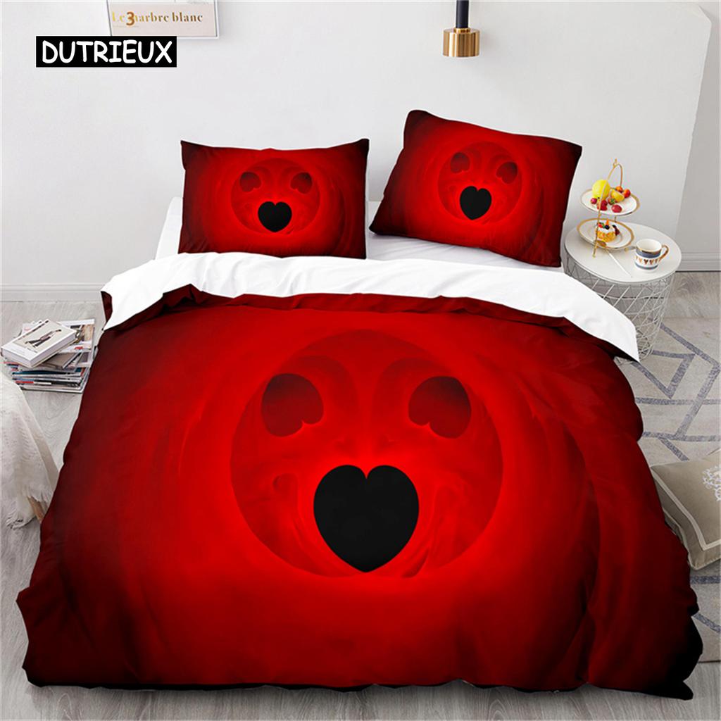 Duvet Cover Halloween Bedding Set Pumpkin Polyester Cartoon Horror Festival Bat Comforter Cover Twin for Kid Adult Gift Bedroom