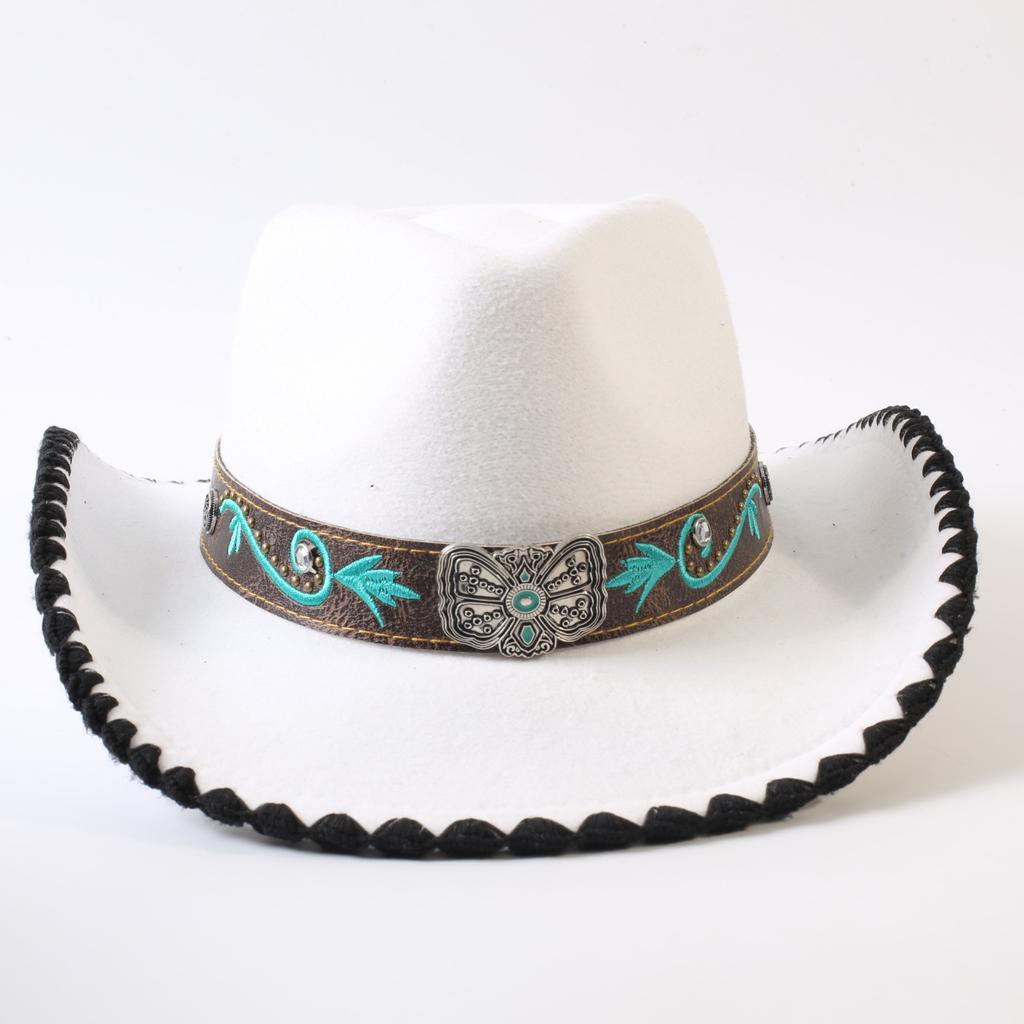 Popular European and American Classic Retro Western Cowboy Hats, Men's and Women's Fashion High-end Peach Heart Top Hats