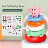 Little Pig Stacking Game: Educational Rainbow Tower & Ring Toss Toy for Ages 1-3