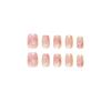 Pink Aurora Cat Eye Fishtail Nails: Sweet, Cute, Removable Manicure Patches