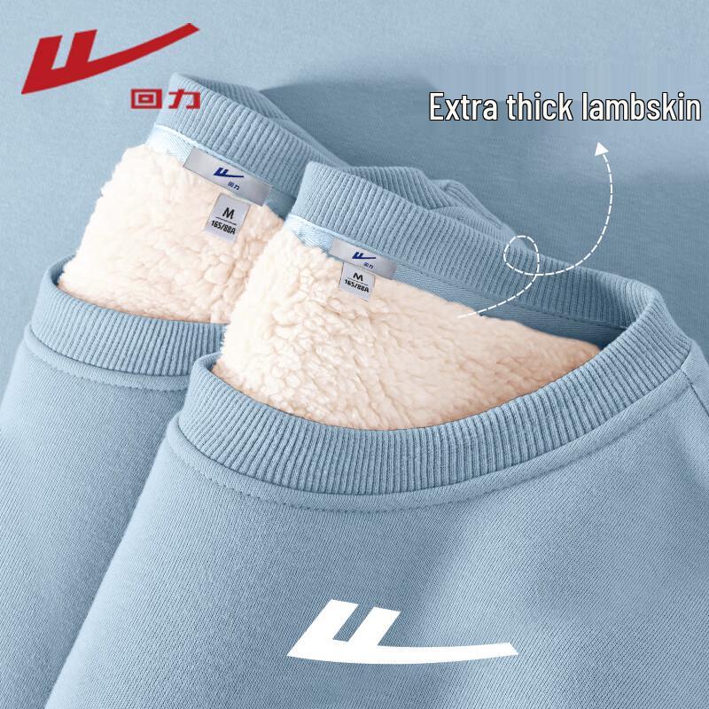 

Warrior Women s Thick Fleece-Lined Lamb Velvet Crewneck Sweatshirt M