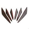 1 Set of 6PCS Front Bumper Fin Body Decor Spoiler Splitter Kit for Car - Black, As Described