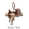Cowboy Horse Saddle Nøkkelring Creative Auto Rear View Mirror Anheng Dekor Bil Interiør