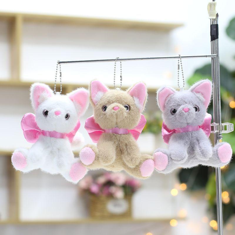 Cute Cute Bow Cat Doll Small Pendant Couple Doll Bag Hanging Decoration Keychain Plush Toy