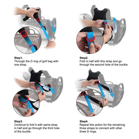 Golf Shoulder Strap Thick Great Load Bearing Shoulder Pad Non-slip Adjustable Strap