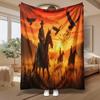 Western Sunset Riders, Gift for Cowboy Fans, Blanket, Soft Cozy Home Decor, Multi-Purpose Throw, Warm Comfort