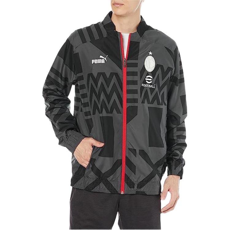 Puma 2022-23 AC Milan  All Over Print Zip Jacket Men Jacket Black 767551-01