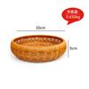 Round Woven Storage Basket Kitchen Vegetables Fruits Organizing Drying Tray PP Material Brown