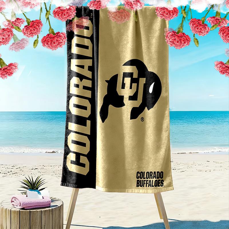 Colorado Buffaloes Print Beach Towel, Large Soft Quick Dry Towel for Beach Camping Swimming