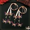 2025 New Hanfu Hair Accessories Girls Ancient Style Headwear Baby Chinese Bell Ribbon Kids Tassel Hairband Traditional Must-Have