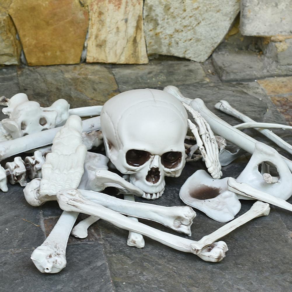 Halloween Room Haunted House Bar Decoration Terrorist Body Skull Skeleton 28 Parts Tricky Props