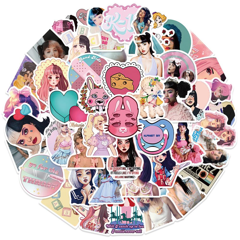 10/30/50pcs Singer Melanie Martinez Cartoon Stickers Aesthetic DIY Guitar Phone Scrapbook Suitcase Cute Graffiti Decals Toy Gift