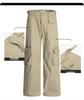 Yongfang Retro Unisex Lockerer Schnitt Cargohose mit Mehrfachtaschen-Design