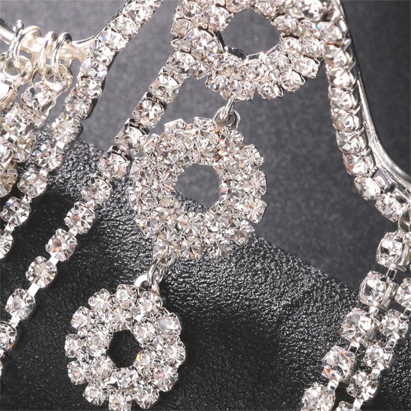 Fringed Rhinestones Eyeglass Frame Aesthetic Face Chain Face Decorative Jewelry No Lens Half Frame Eyewear Women Favor