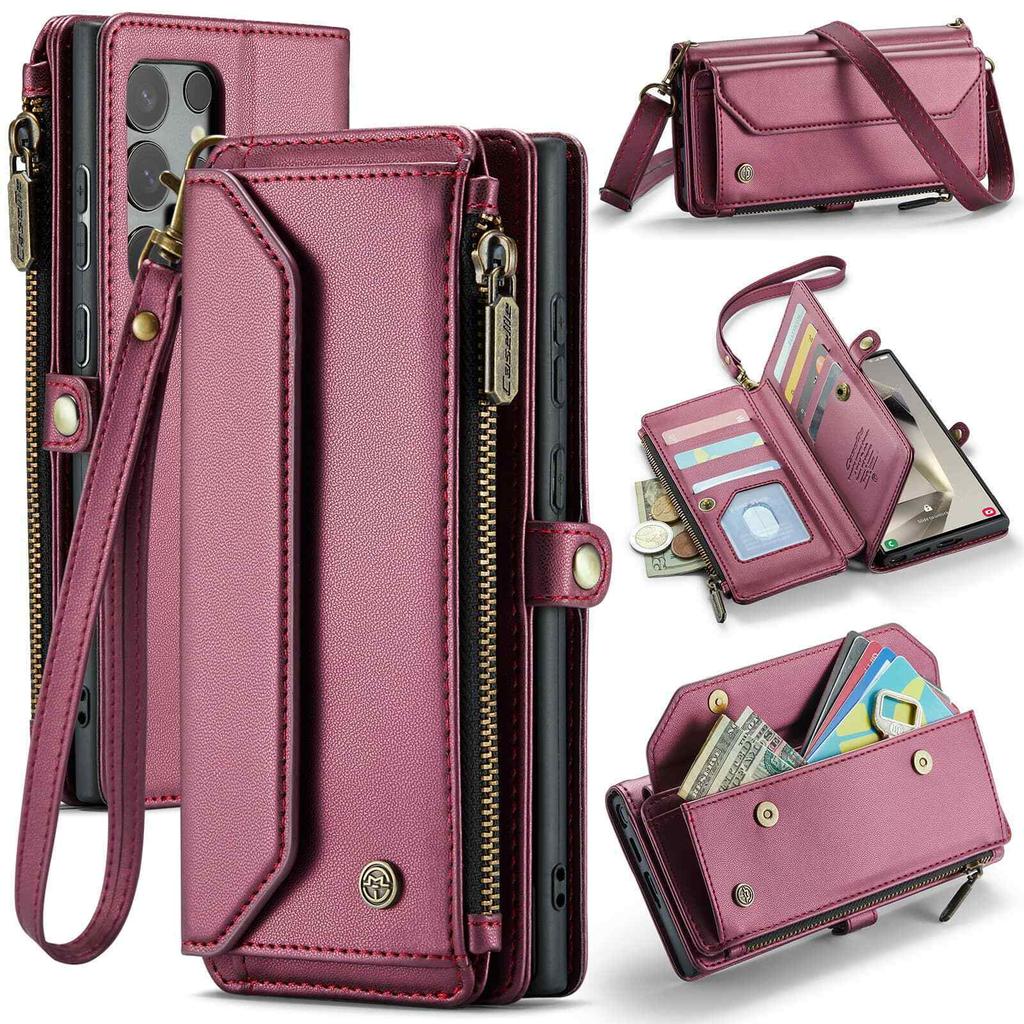 Tracolla per Samsung Galaxy S24 S23 Ultra S22 S21 S20 Custodia Portafoglio Porta Carte