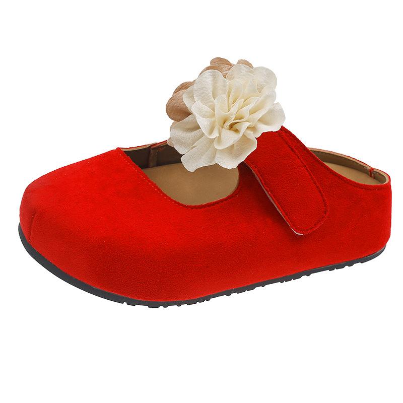 

Сладкий цветок липучка сумка голова полутапочки женские лето новые уличная обувь внутренняя высота увеличение толстая подошва биркенкул тапочки прилив 40 красный