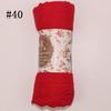 Muslim Women Solid Color Scarf Shawl Cotton Crinkle Hijab