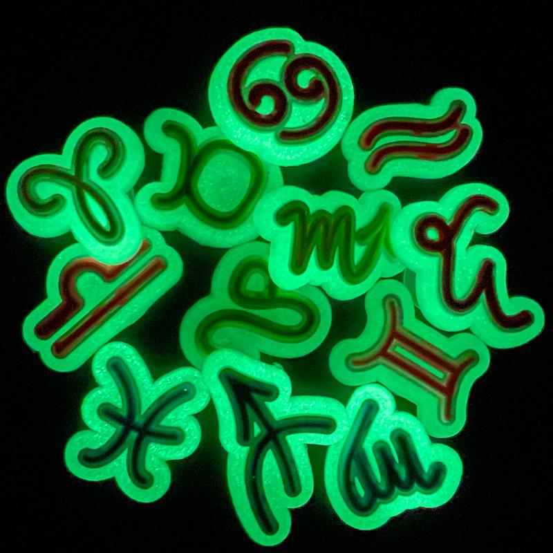 New Glow In The Dark Shoes Charm Pins for Luminous Shoe Charms Set for Clog Sandals Shoe Decoration DIY for Men Women Kids 1PCS