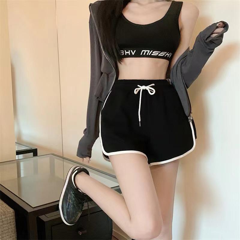 Summer Fashion Casual Bottoms Shorts Women Candy Color Breathable Plus Size Shorts Casual Lady Elastic Waist Sports Short Pants
