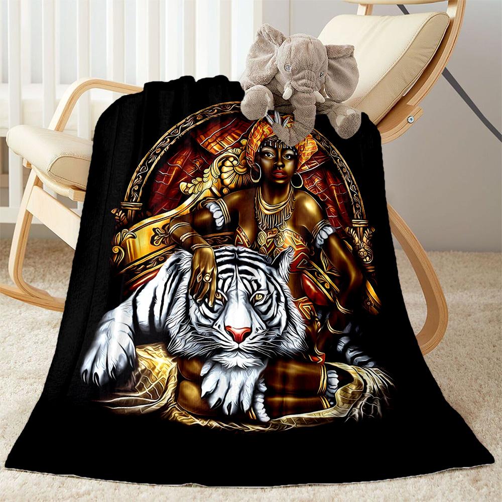 African Style Blanket Warmthful Decor Perfect for Sofa Bed Bedding All-Season Use Playful Design Gifts For Family Or Friends