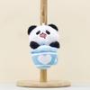 Shaped Animal Plush Keychain Soft Teacup Design Durable Stuffed Toy Gift For