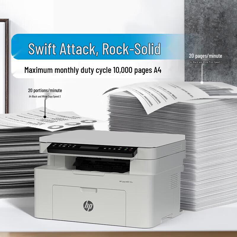 HP LaserJet MFP 115a Black & White Multifunction Printer CN Plug (adapter Included)