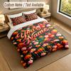 Floral Garden Theme Personalized 3Pcs Bedding Set Custom Text & Name 1 Sheet 2 Pillowcases Household Bedding 1pc