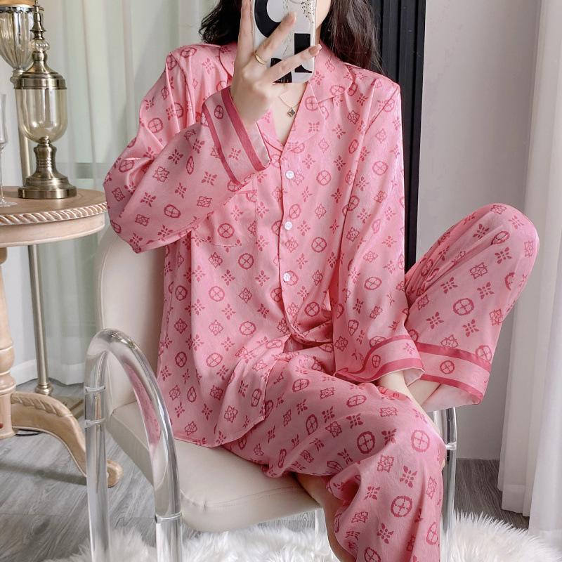 

Korean Style Women s Loose Cardigan Pajama Set Large