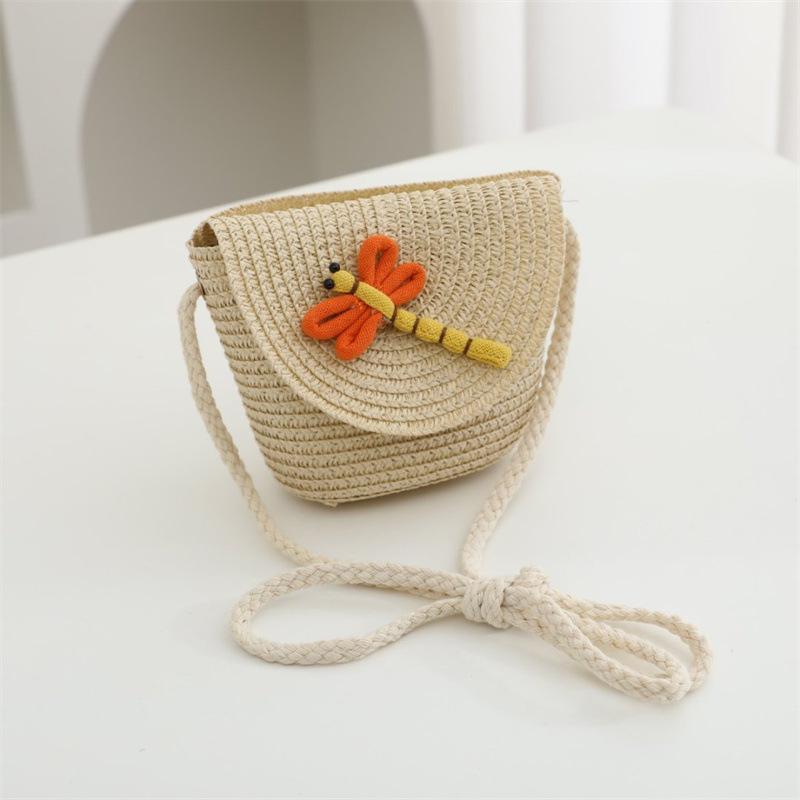 Summer children's bag women's pastoral straw bag woven bag new cute fashion girl crossbody straw bag