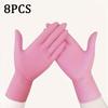 100PCS Pink Nitrile Disposable Gloves Powder & Latex Free Gloves for Kitchen Cooking Household Beauty Petcare Hair Dye Gloves