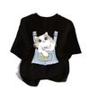 Women's Pure Cotton Summer Kitten T-shirt - New 2026 Design, Versatile Short Sleeve Top